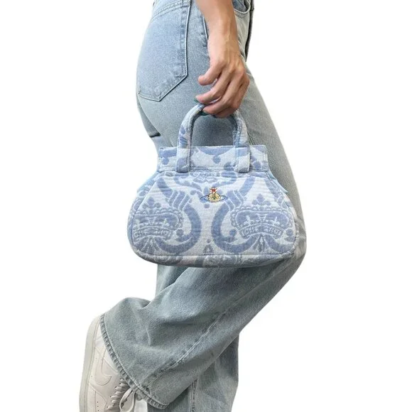 Vivienne Westwood Vintage Orb Logo Mini Bag Magnet Blue [105968] - Picture 4 of 12